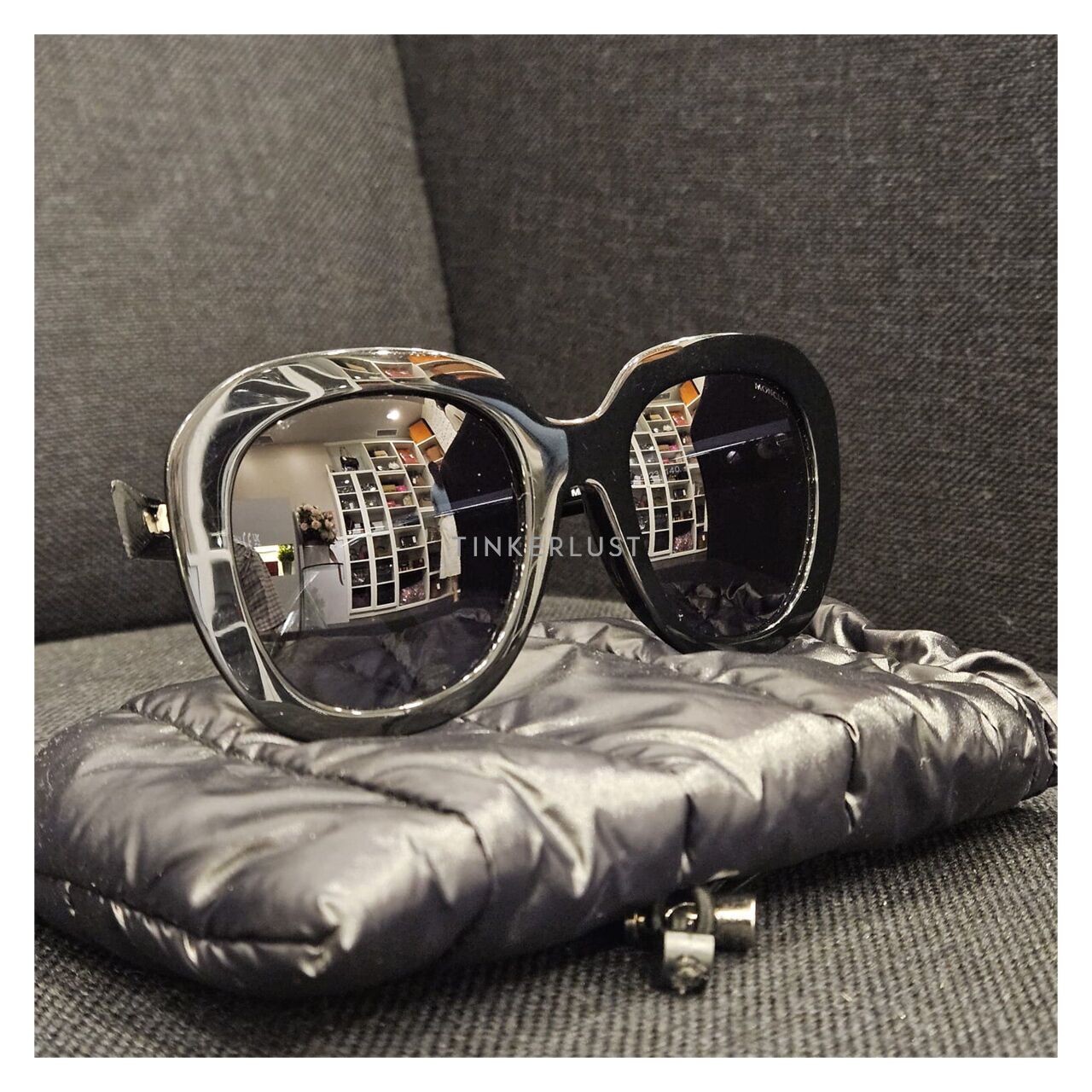 aksesoris kacamata Moncler ML 0141 Black Sunglasses | Tinkerlust